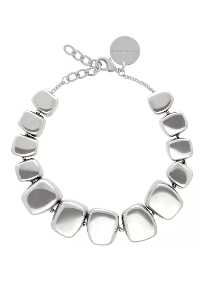 Vanessa Baroni Collier Big Organic Shaped Silver Flash Sale