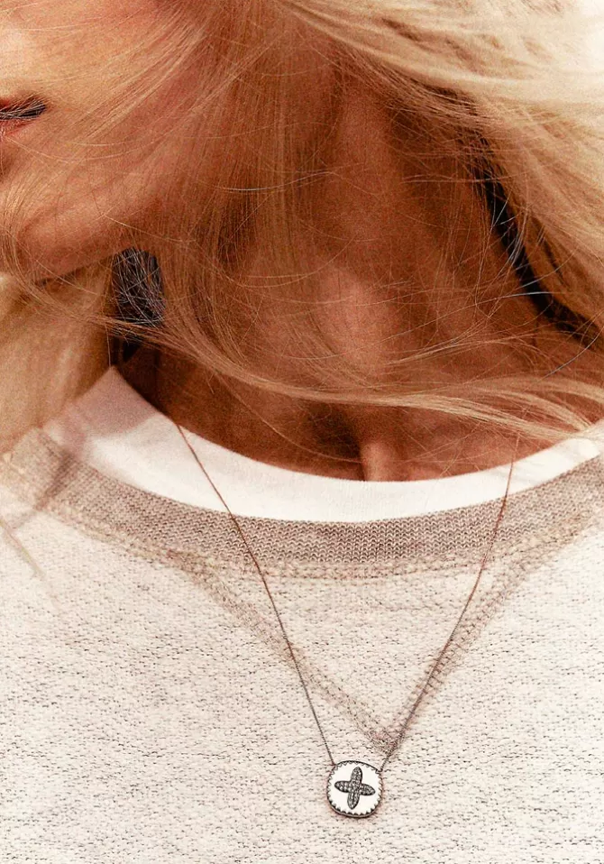 Pascale Monvoisin Collier Bowie Blanc Diamant Hot