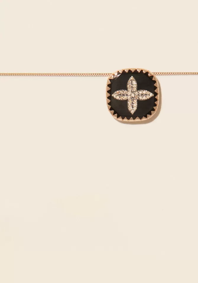 Pascale Monvoisin Collier Bowie Noir Diamant Outlet