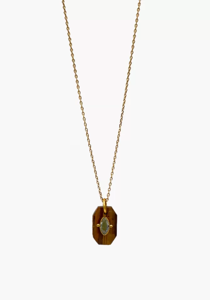 Hanka Ïn Collier Chaîne Inside Oeil De Tigre Outlet
