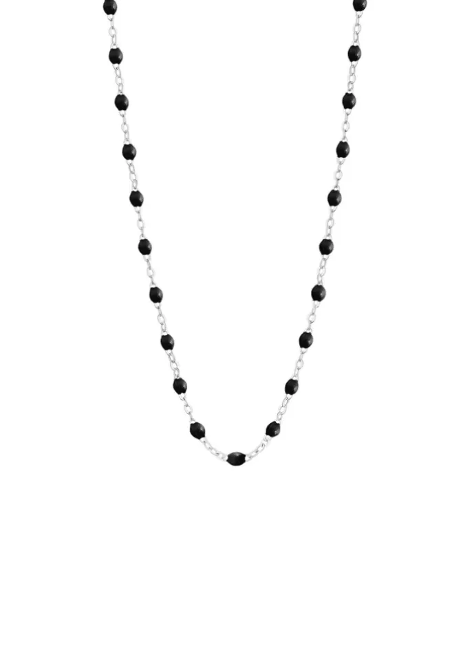 Gigi Clozeau Collier Classique Gigi Or Blanc Et Résines Noir 42 cm Best