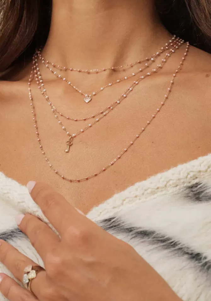 Gigi Clozeau Collier Classique Gigi Or Rose Et Résines Blush 50cm Sale