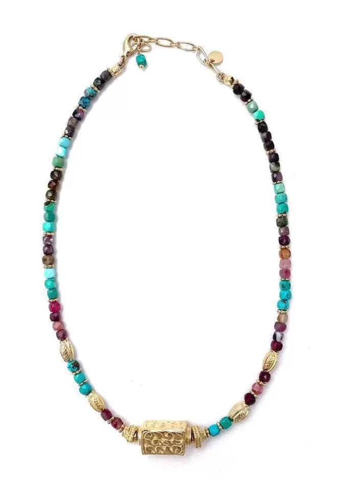 Room Service Collier Dhyana Turquoise Tourmaline Best Sale