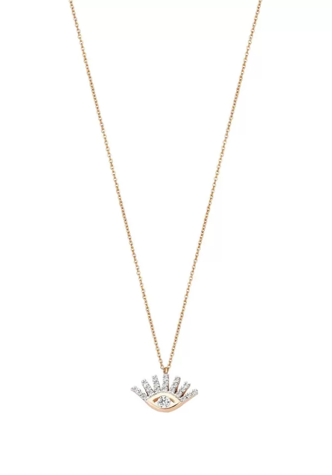 Kismet By Milka Collier Evil Eye Slim Chain Diamant Blanc Online