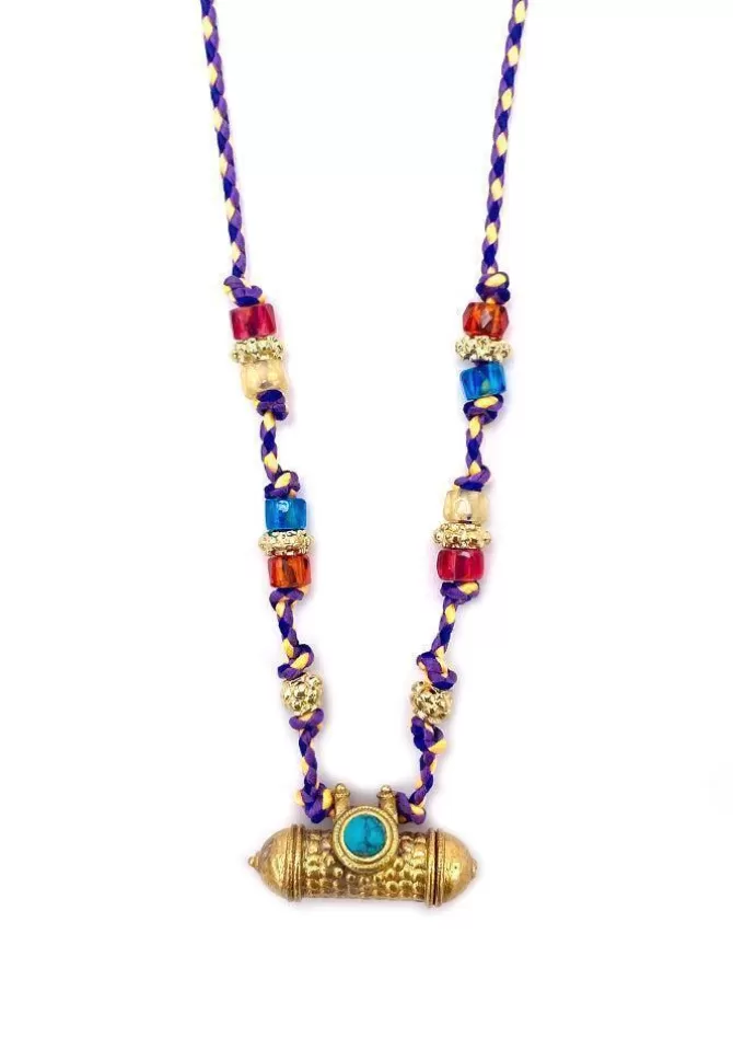 Maison Baika Collier Jaya Orange Et Violet Clearance