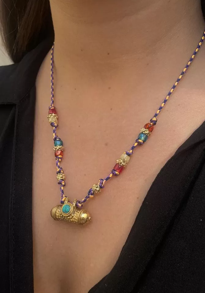 Maison Baika Collier Jaya Orange Et Violet Clearance