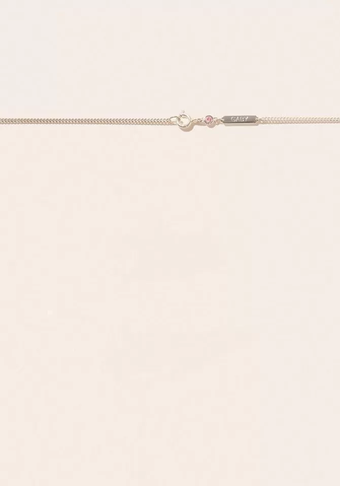 Pascale Monvoisin Collier June En Argent Et Saphir Rose Outlet