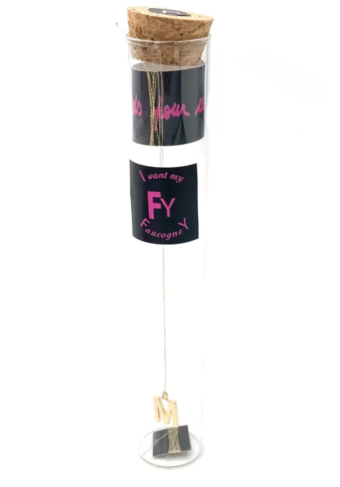 FY Collier Lettre sur Fil Lurex Doré Store