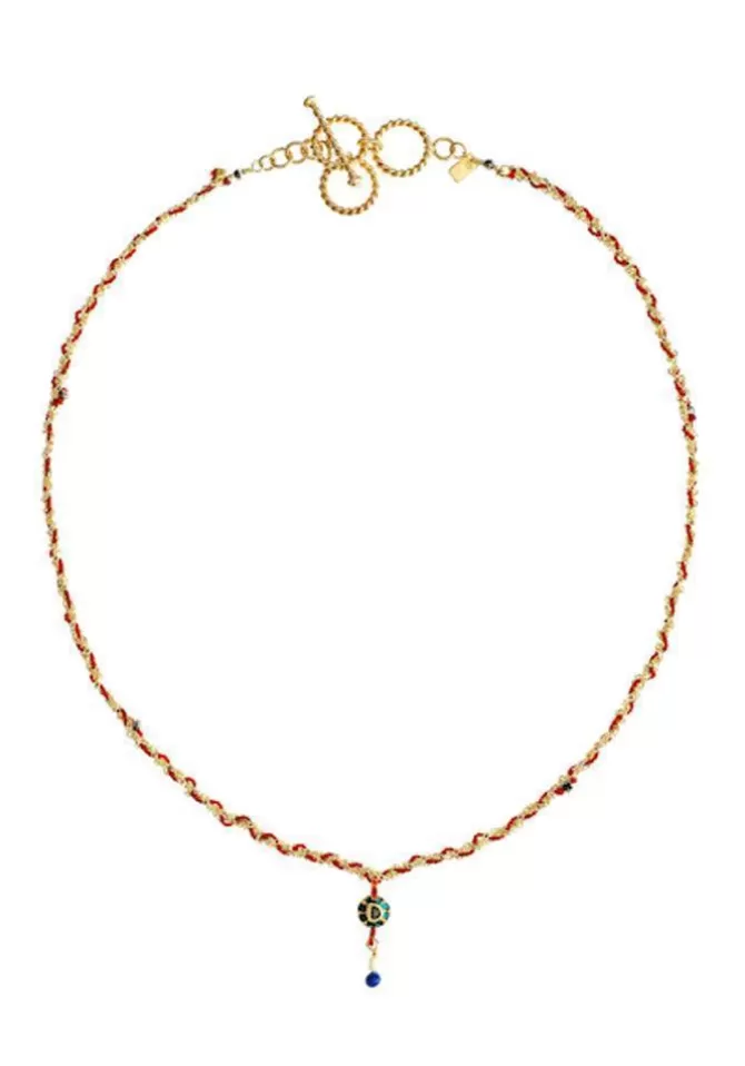 Marie-Laure Chamorel Collier N°753 Doré Et Rouge Cheap