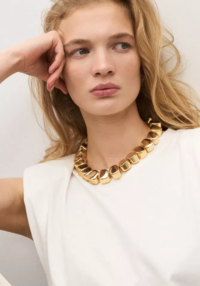 Vanessa Baroni Collier Small Organic Shaped Gold Fashion