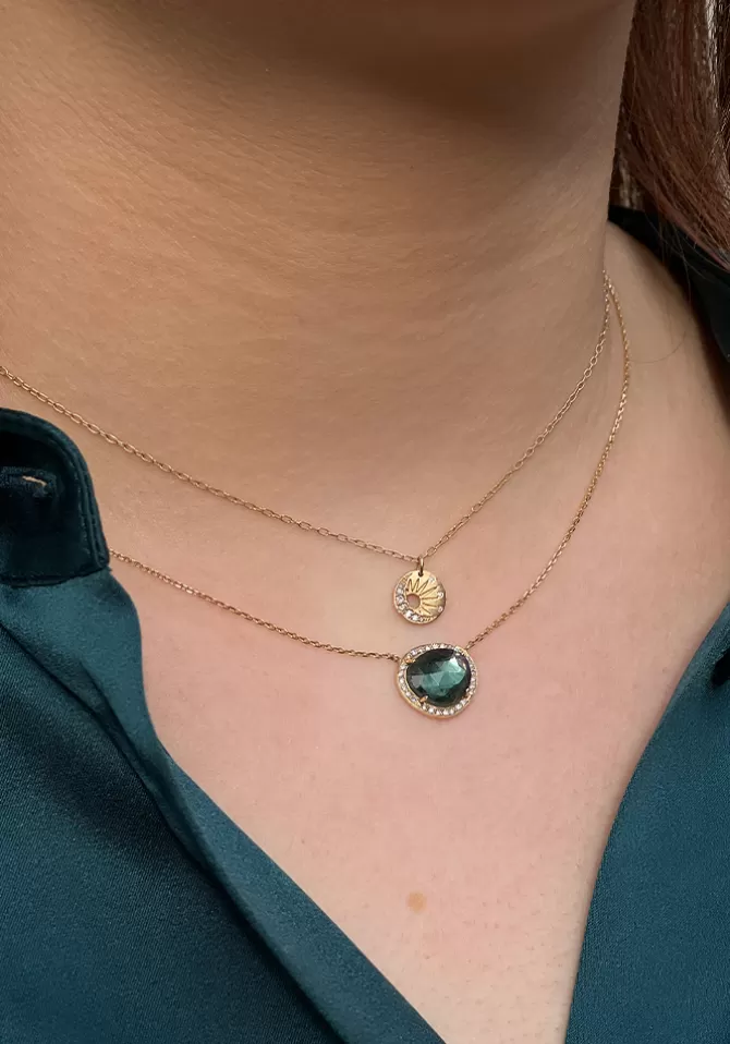 Céline Daoust Collier Stella Tourmaline Verte Cheap