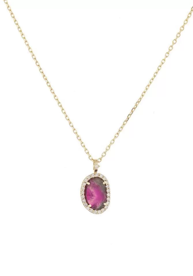 Céline Daoust Collier Stella Tourmaline Watermelon Cheap
