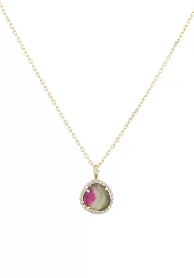 Céline Daoust Collier Stella Tourmaline Watermelon Shop