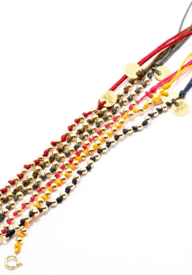 LSonge Collier Sur Chaîne Rouge Sublime 9 Perles Or Clearance