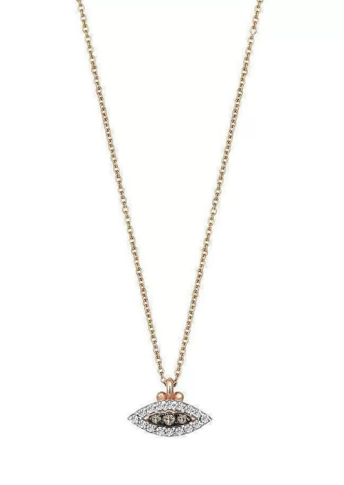 Kismet By Milka Collier 10th Eye Haven Large Diamant Blanc Et Champagne Cheap