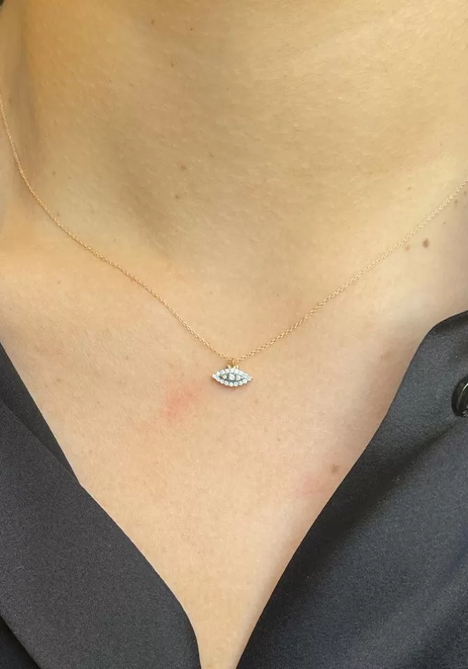 Kismet By Milka Collier 10th Eye Haven Large Diamant Blanc Et Champagne Cheap