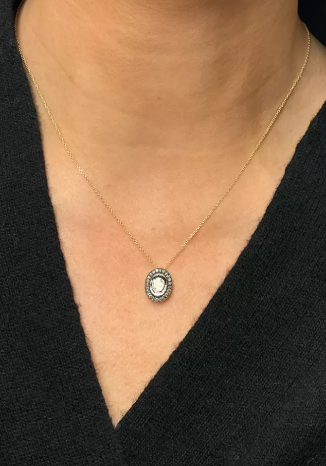 Vic et Max Collier X Blush Diamant Polki New