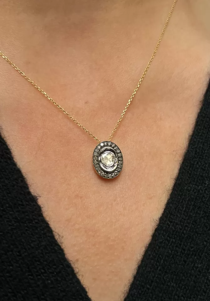 Vic et Max Collier X Blush Diamant Polki New