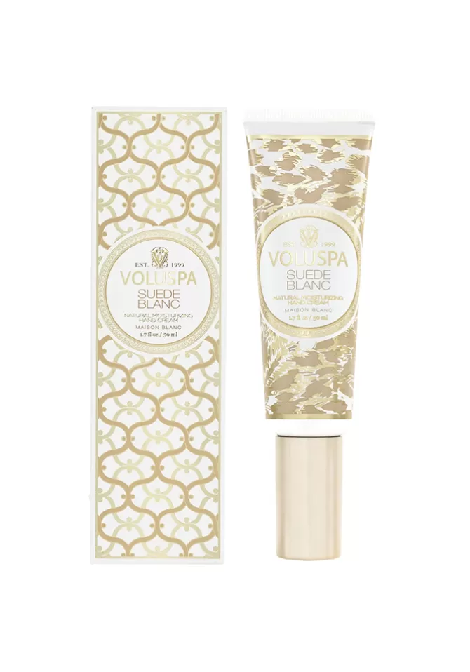 Voluspa Crème Pour Les Mains Parfumée Suede Blanc Fashion