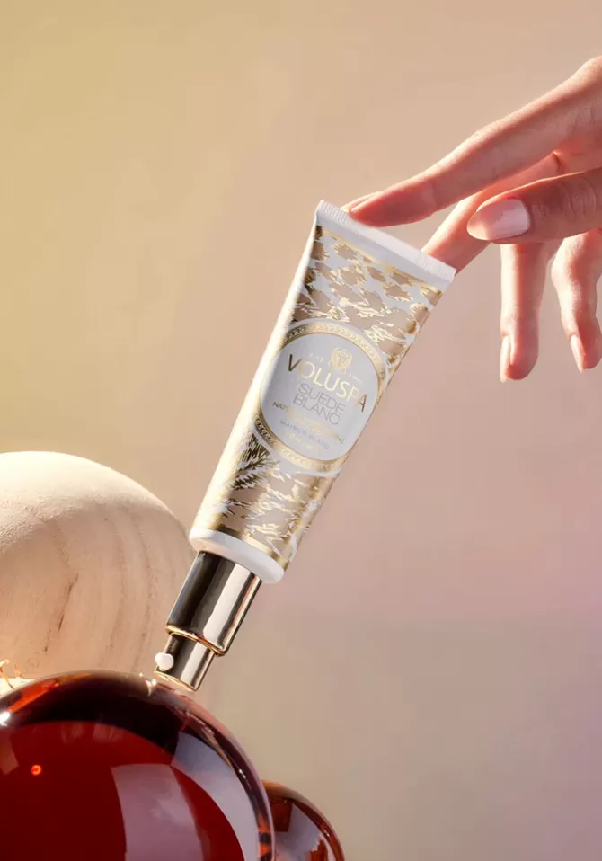 Voluspa Crème Pour Les Mains Parfumée Suede Blanc Fashion