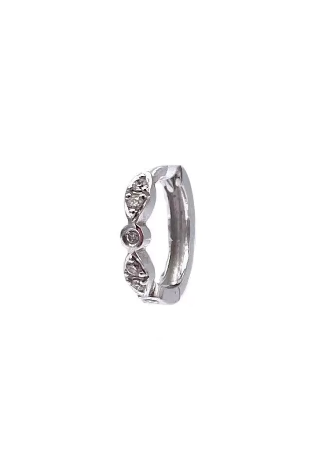 Feidt Créole Double Ovales Or Blanc Diamants Blancs Best Sale