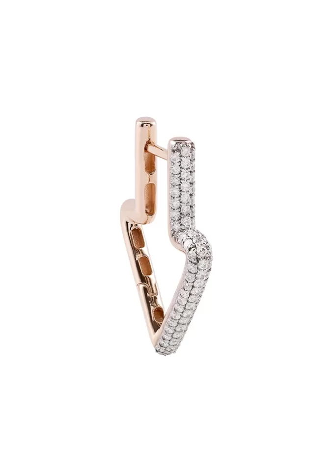 Kismet By Milka Créole Mini Wander Diamants Blancs Flash Sale