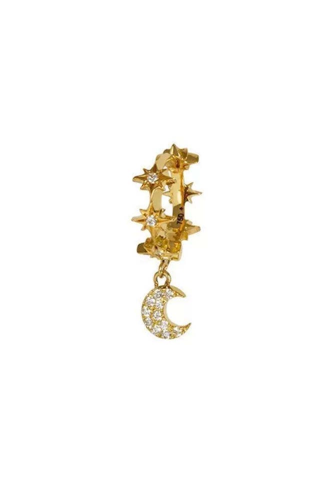 Feidt Créole Multi Soleil Et Lune Diamants Blancs Outlet