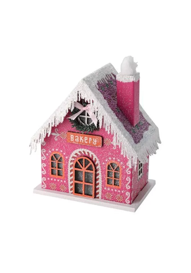 Blush Sélection Décoration Décoration Maison Enneigée Rose Avec LED Best Sale