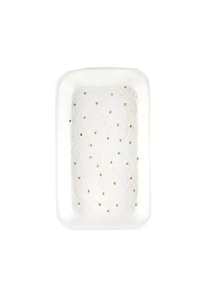 Chabi Chic Grand Plateau Rectangle Empreinte Blanc Cheap