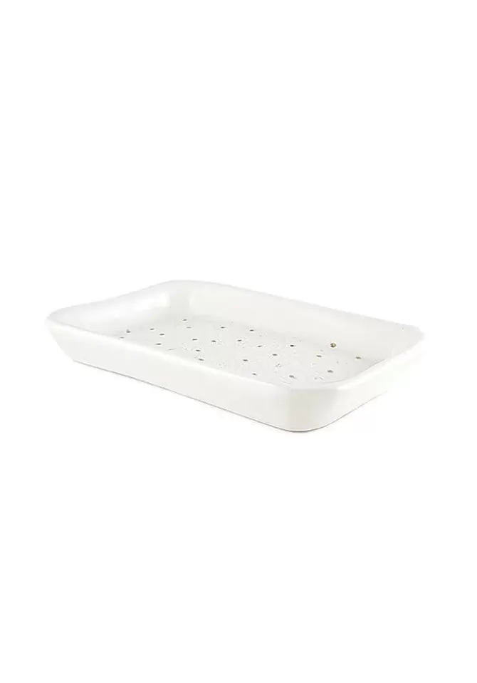 Chabi Chic Grand Plateau Rectangle Empreinte Blanc Cheap
