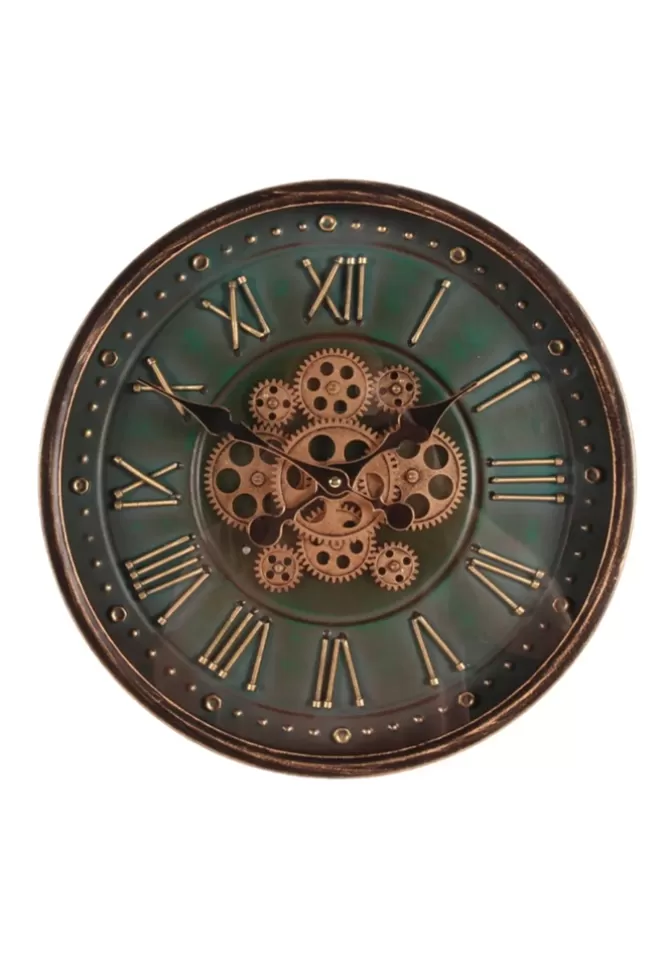 Blush Sélection Décoration Horloge Ronde Avec Mécanisme Apparent Store