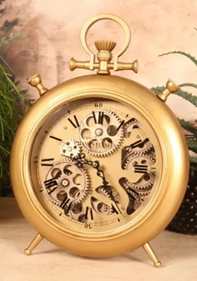 Blush Sélection Décoration Horloge Staten Island Dorée Fashion