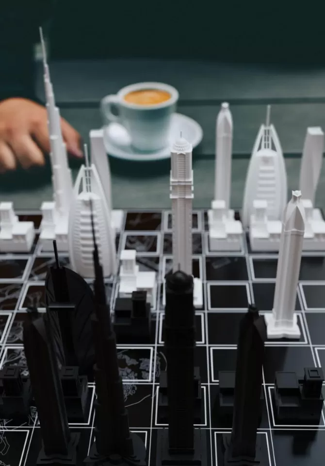 Skyline Chess Jeux D'Échecs Édition Dubai Clearance
