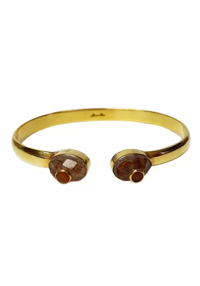 L'Atelier Des Dames Jonc Multipierres Zia Quartz Fraise Cheap