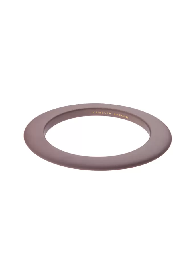Vanessa Baroni Jonc Oval Fin Uni Mat Taupe Best Sale