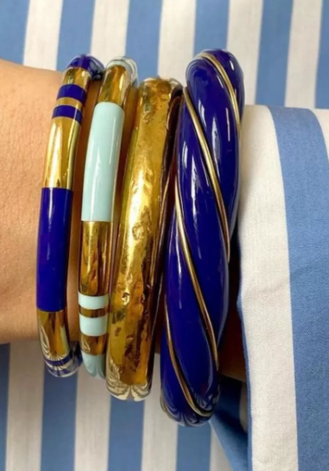 Aurélie Bidermann Jonc Positano Bleu Lapis Best