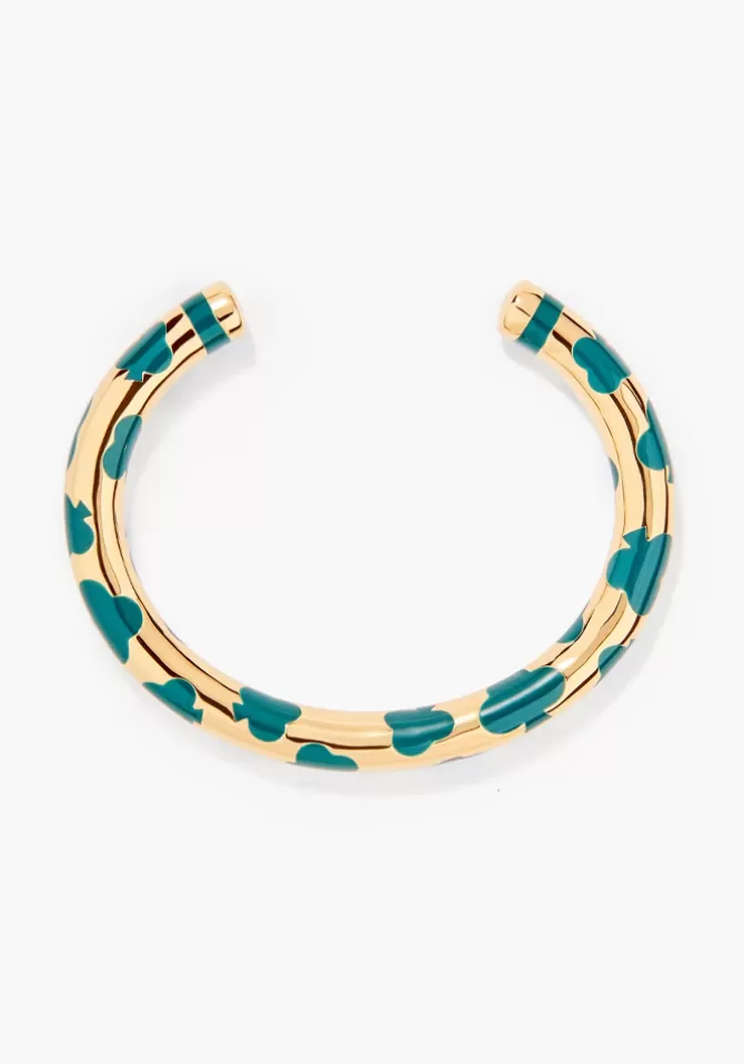 Aurélie Bidermann Jonc Positano Émeraude Trèfles Sale