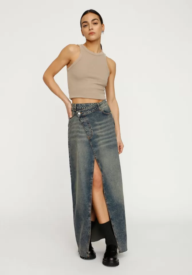 Dixie Jupe En Jean Longue Avec Fente Clearance