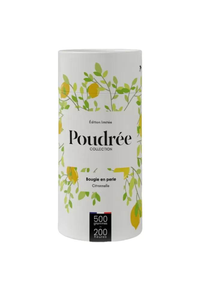 Poudrée Paris Kit Bougie 500g Citronnelle Fashion