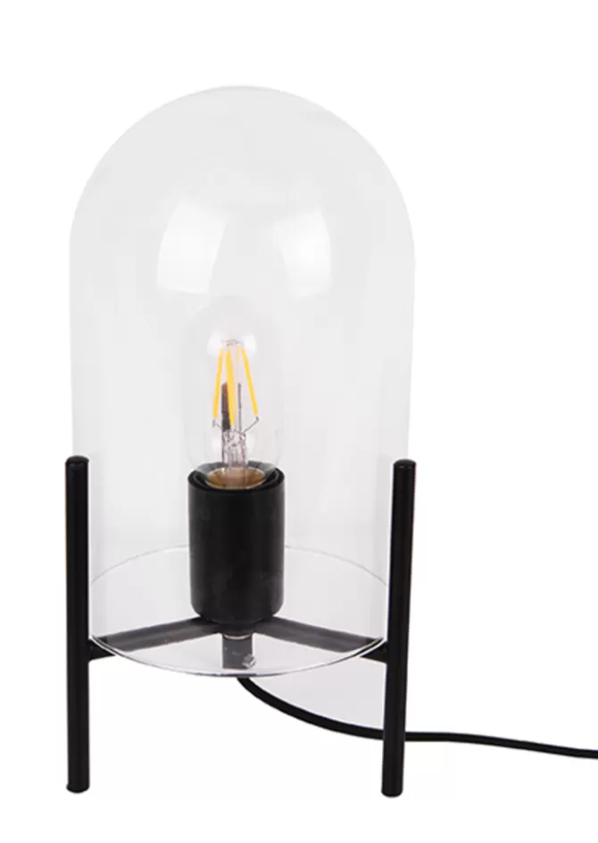 Blush Sélection Décoration Lampe Glass Bell Noire Clearance