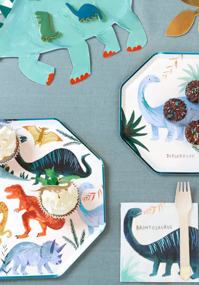 Meri Meri Lot De 8 Assiettes Dinosaures Petit Modèle Best Sale
