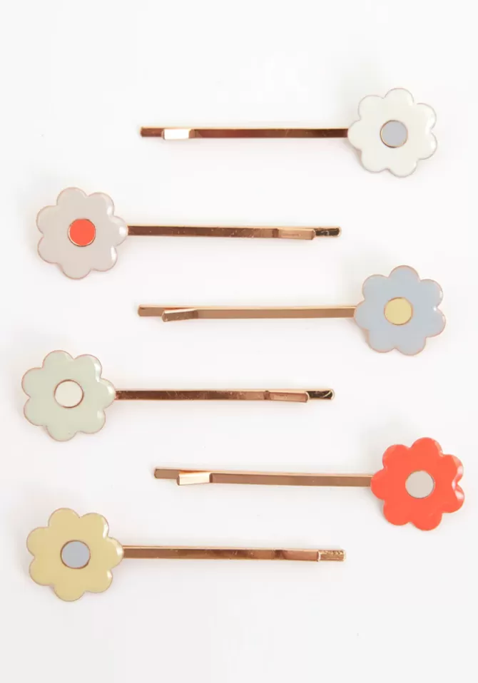 Meri Meri Lot De 6 Barrettes Fleurs En Email Store