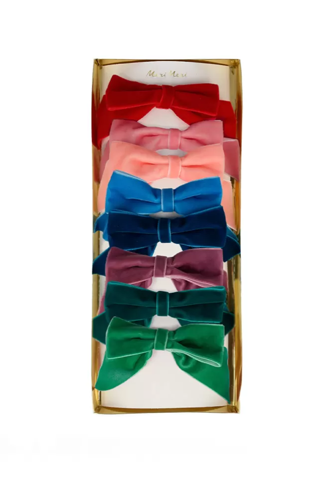 Meri Meri Lot De 8 Barrettes Noeud En Velours Sale