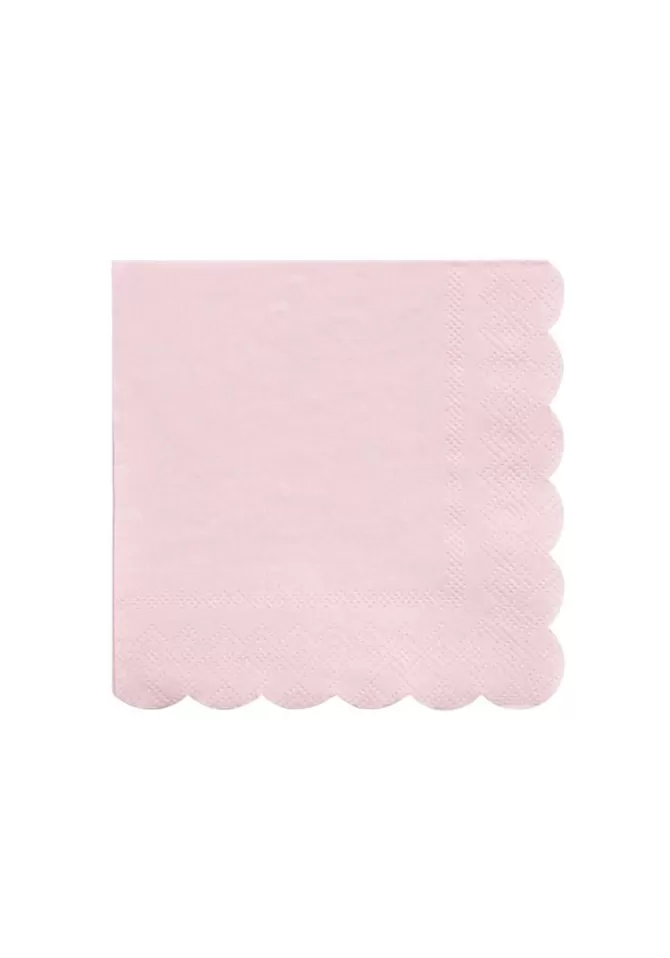 Meri Meri Lot De 20 Petites Serviettes Rose Pale Sale