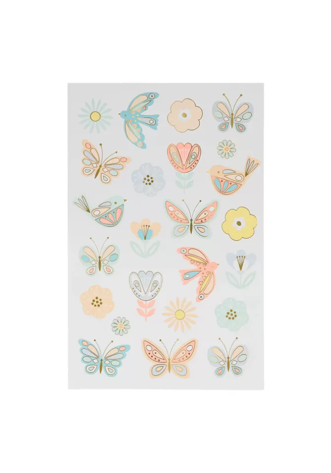 Meri Meri Lot De 2 Planches De Tatouage Oiseaux Et Papillons Shop