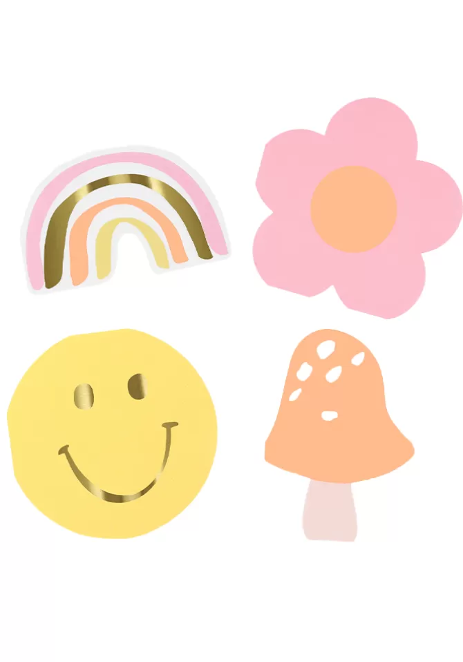 Meri Meri Lot De 16 Serviettes Happy Icons Motifs Hot