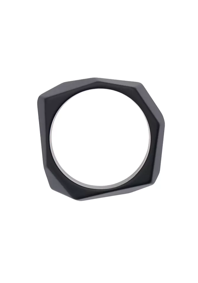 Vanessa Baroni Manchette Asymétrique 3D Noir Mat Clearance