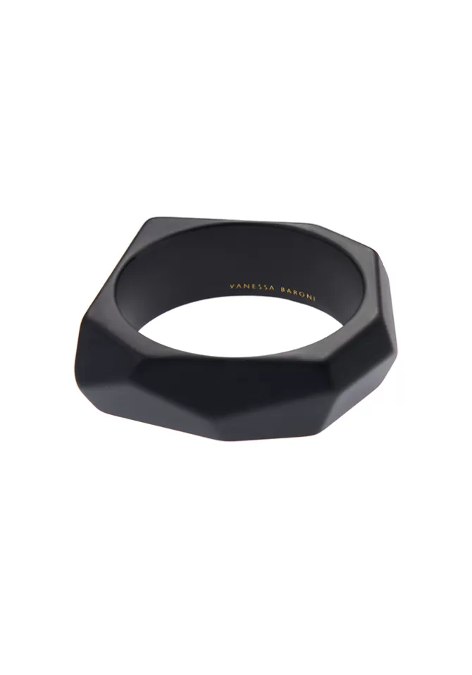 Vanessa Baroni Manchette Asymétrique 3D Noir Mat Clearance
