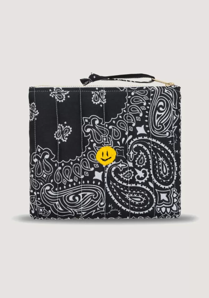 Call It By Your Name Mini Pochette Bandana Happy Face All Black Outlet