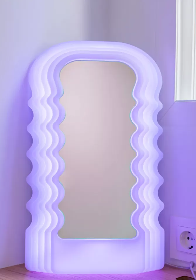 Blush Sélection Décoration Miroir Chicago Ondulé Lumières Led Shop